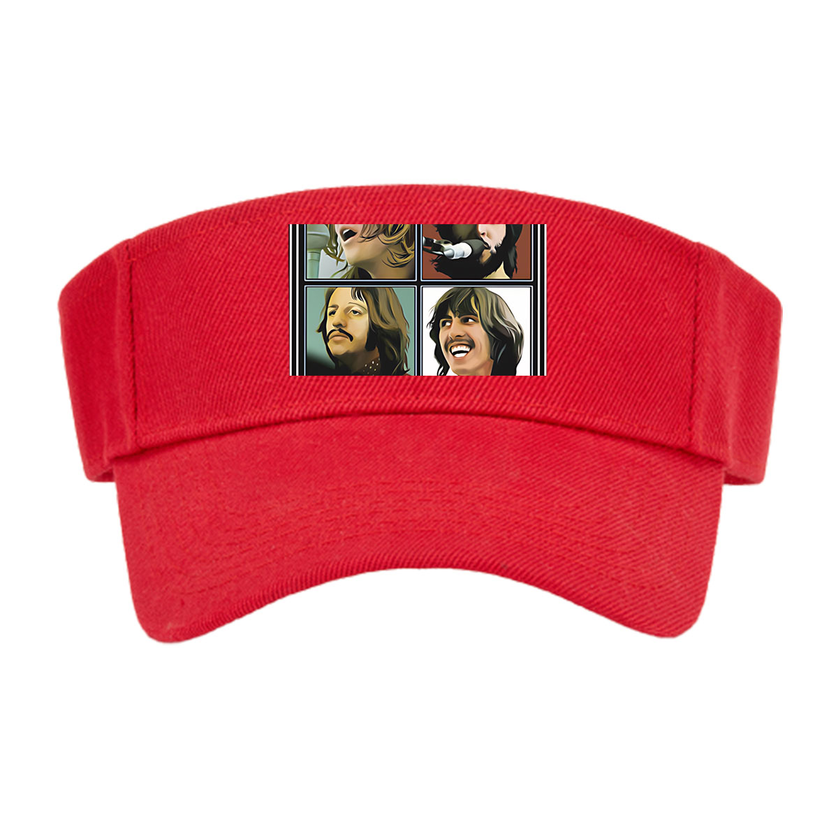 The Beatles - Let It Be Album Cover Featuring John Lennon, Paul McCartney, George Harrison, and Ringo Starr -  Visor cap