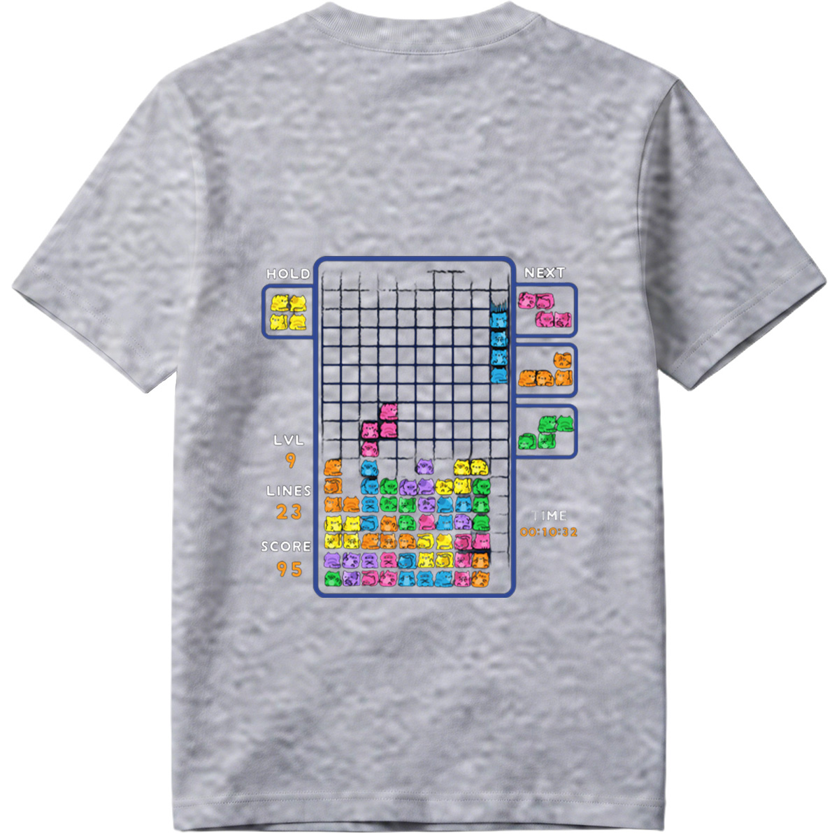 Cat Tetris: Level 9 Action - Tee