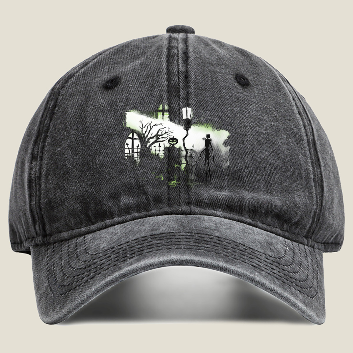 The Nightmare Before Christmas - Jack Skellington - Washed Denim - Baseball Cap