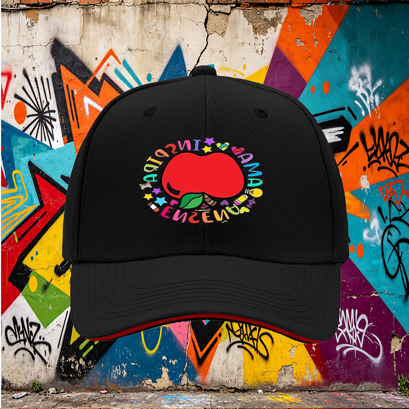 Unisex Classic Sandwich Hat with Colorful Apple and 
