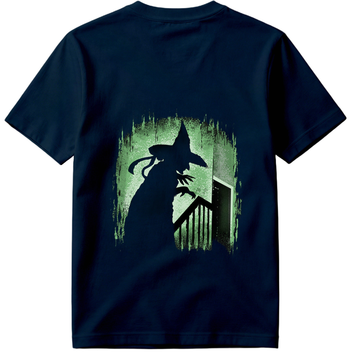 Witch Silhouette in Green Glow - Tee