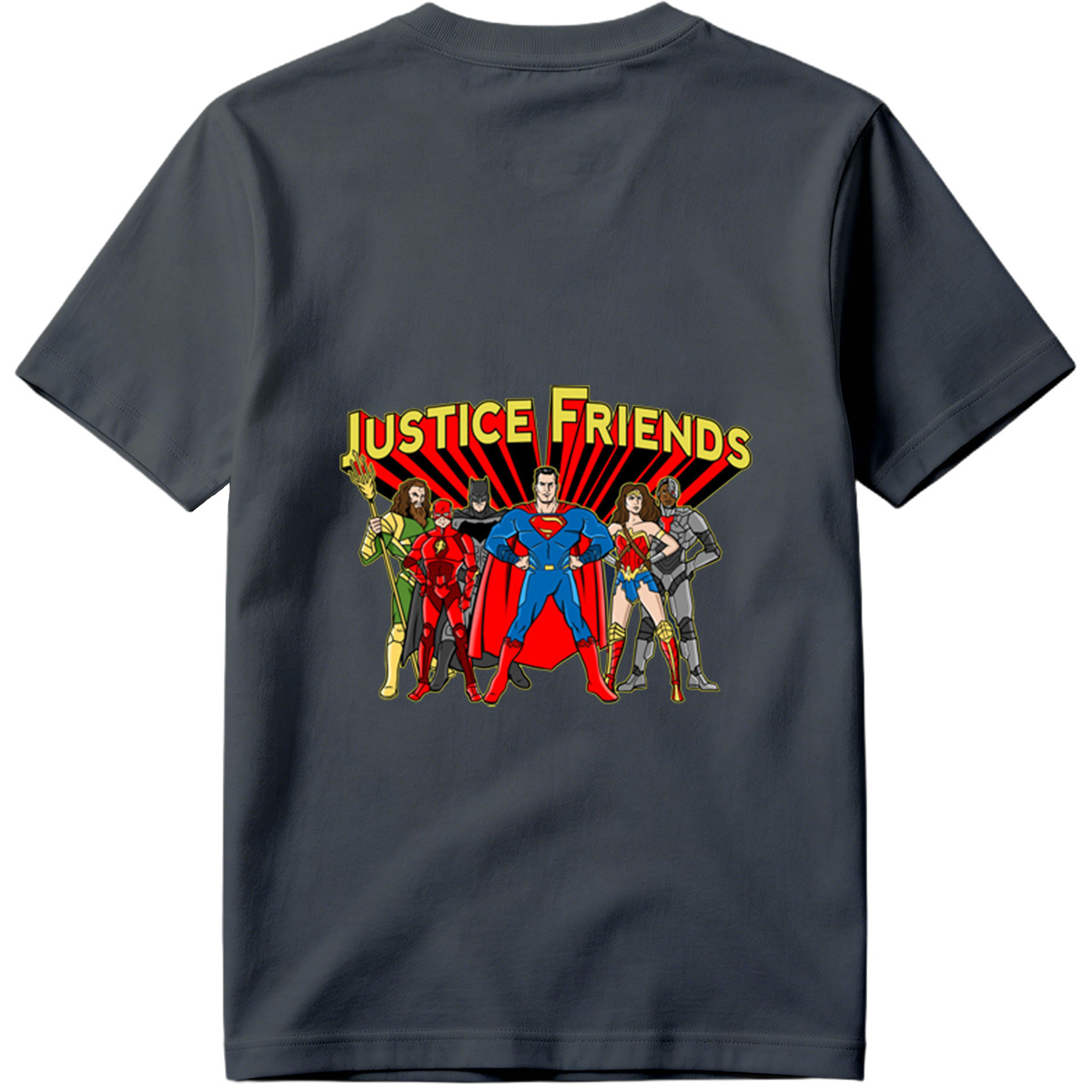Justice League: Superman, Batman, Wonder Woman, The Flash, Aquaman, Cyborg - Tee