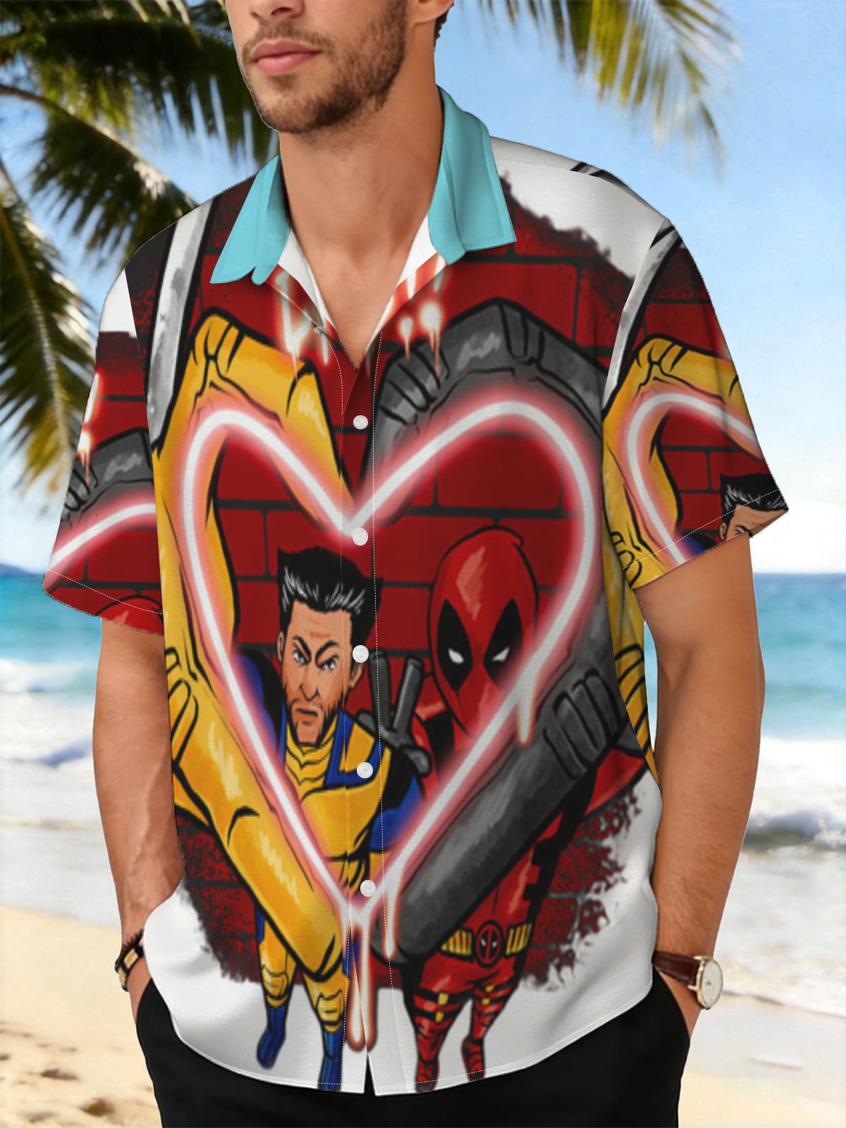 Wolverine and Deadpool Form Heart with 