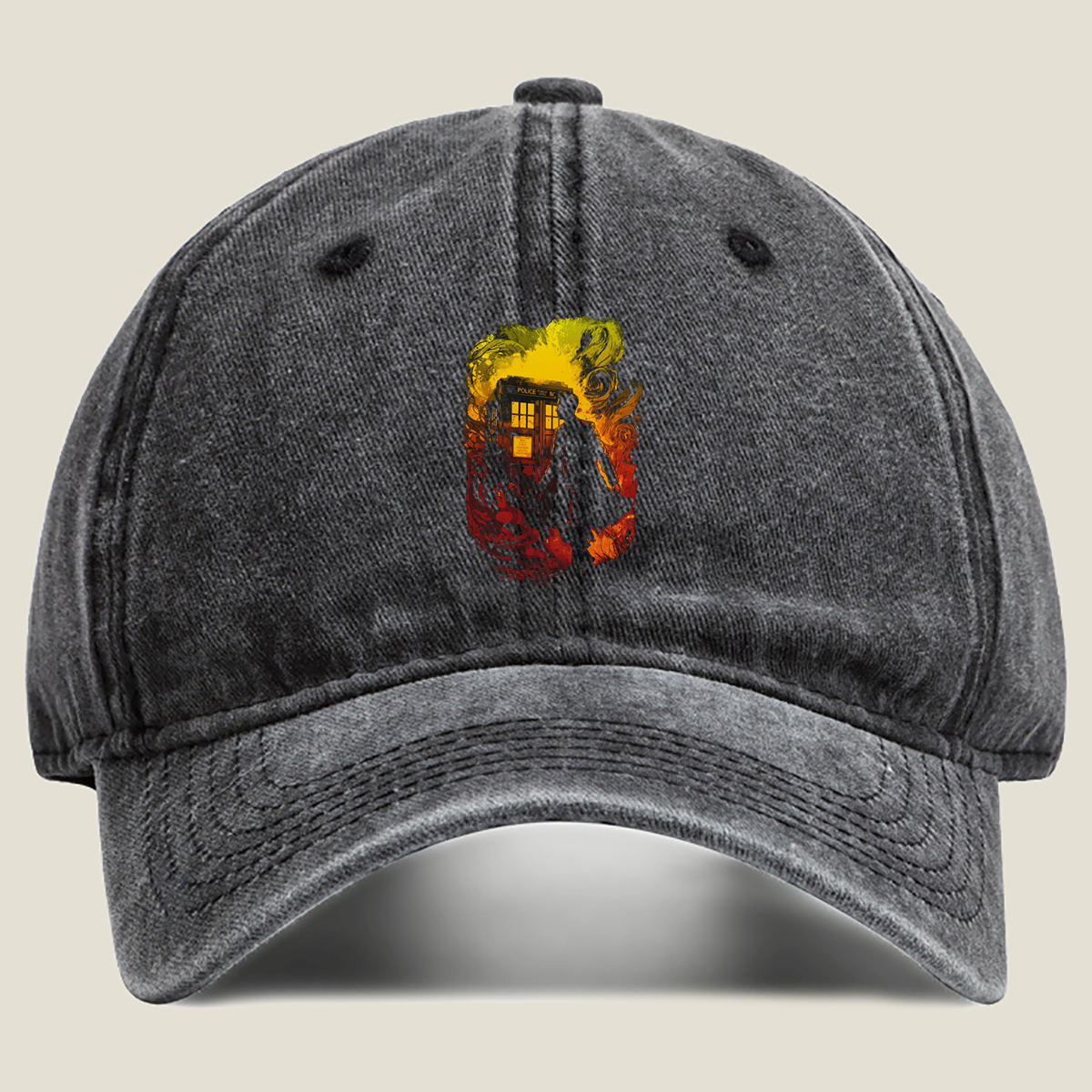 Doctor Who: The Time Lord and the TARDIS - Washed Denim - Baseball Cap
