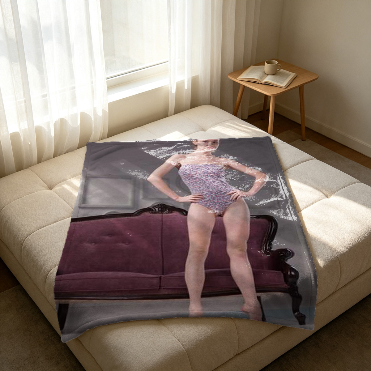 Nude Women in Foggy Studio Gathering - Blanket