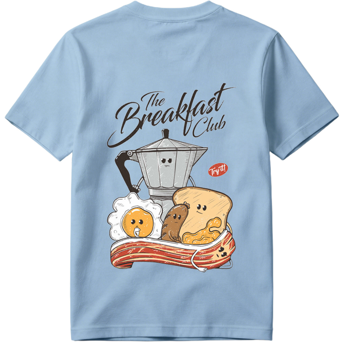 The Breakfast Club: Coffee Pot, Egg, Sausage, Toast, and Bacon - Tee