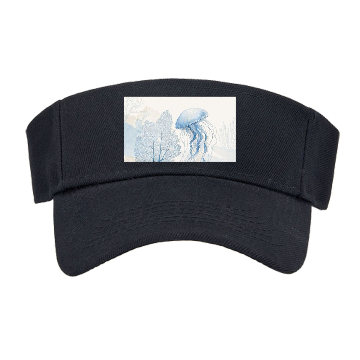 Underwater Serenity with Jellyfish and Seashells -  Visor cap