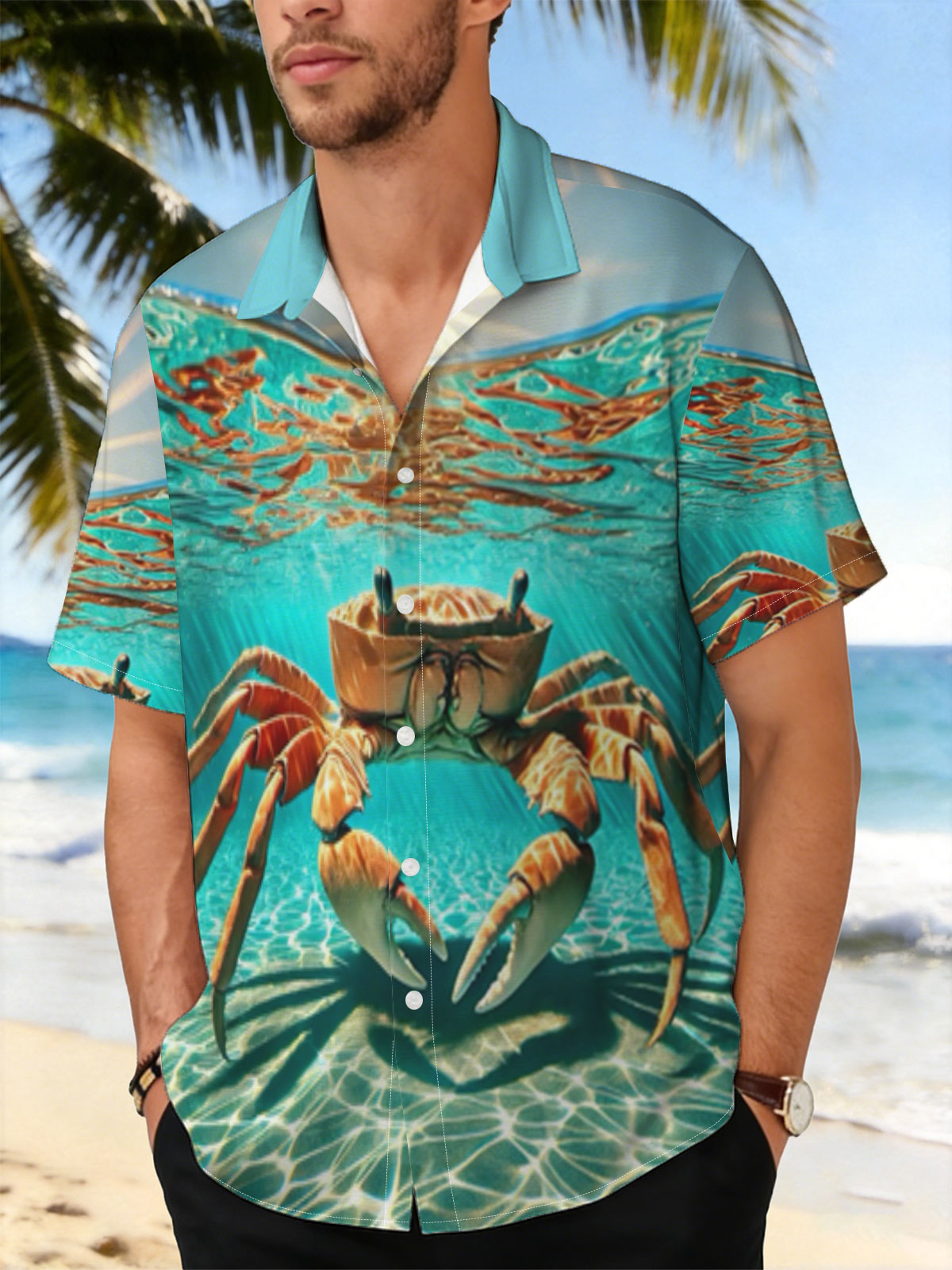 Crab in Sunlit Waters -  Shirt