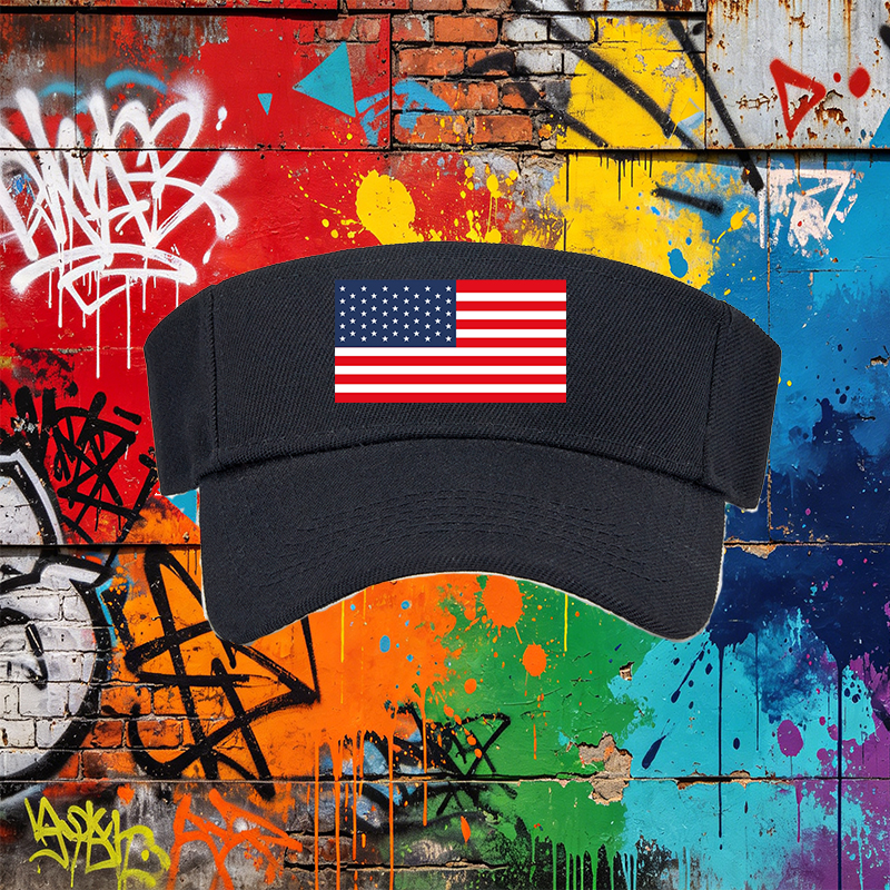 Unisex Classic Mesh Back Cap with USA Flag Print - American Flag Design for Outdoor Activities, Perfect for Adults Seeking Patriotic Style and Sun Protection
