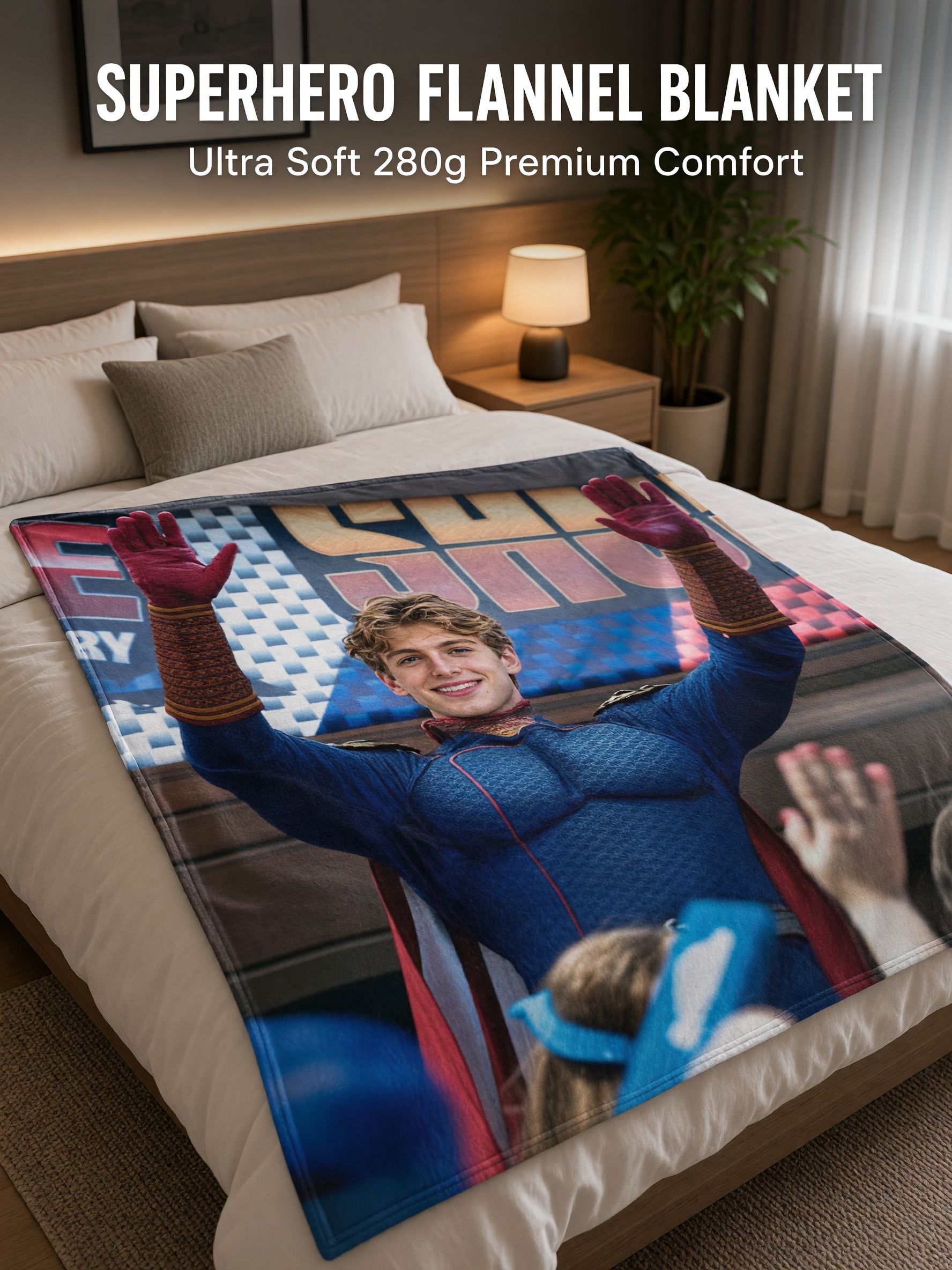 Custom Photo Face Blanket Personalized Ultra Soft Flannel Throw Anti-Pilling Hypoallergenic Bed Couch Keepsake Gift