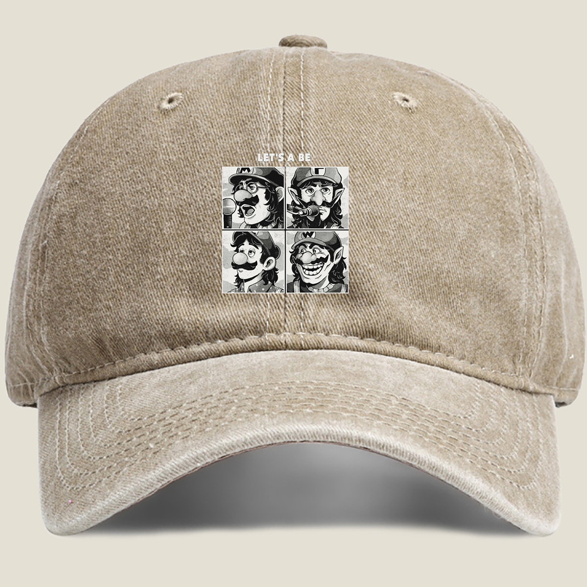 Super Mario: Mario, Luigi, Wario, and Waluigi - Washed Denim - Baseball Cap