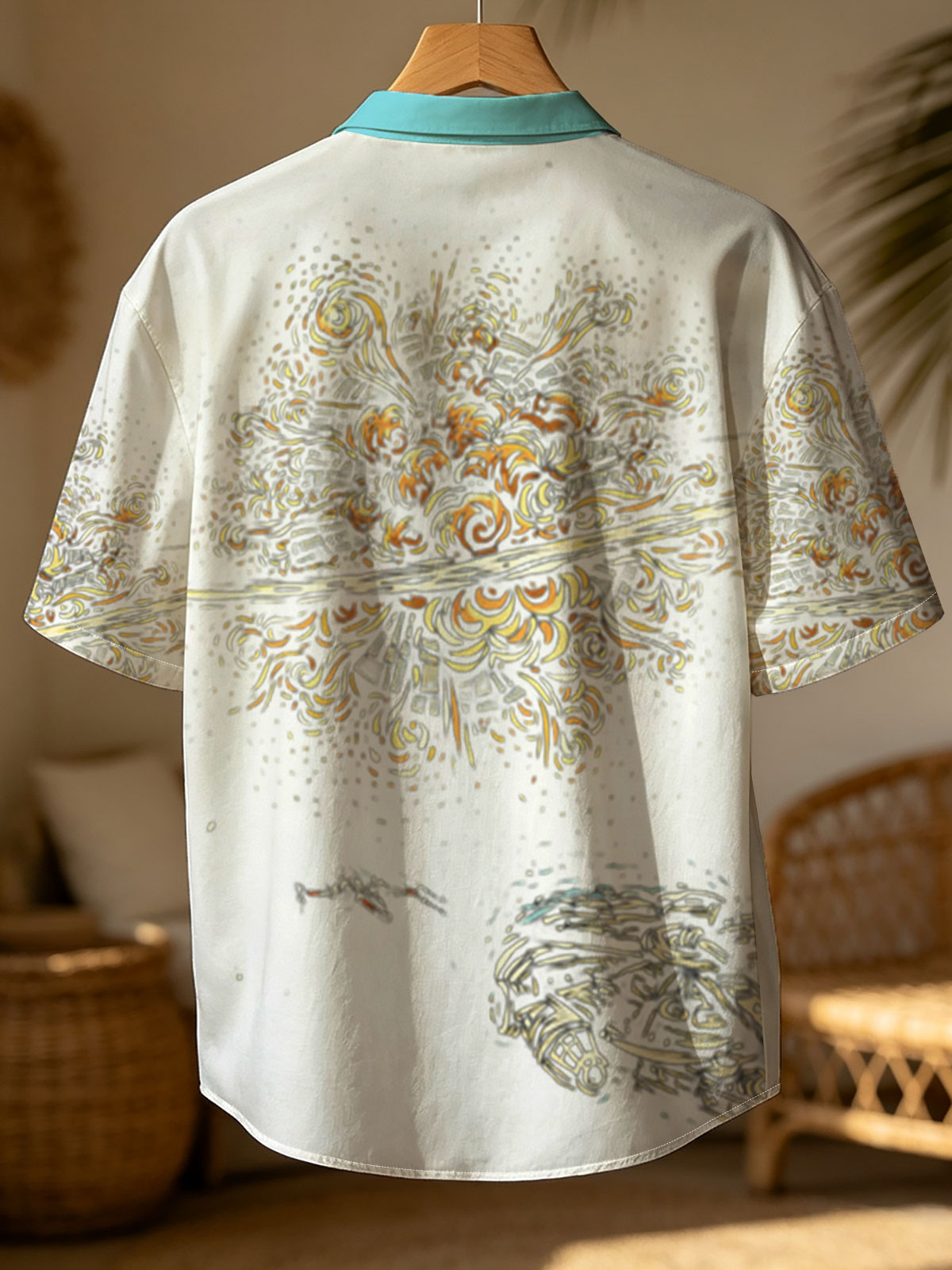 Millennium Falcon Approaches a Cosmic Nebula with Star Destroyer in the Distance -  Shirt