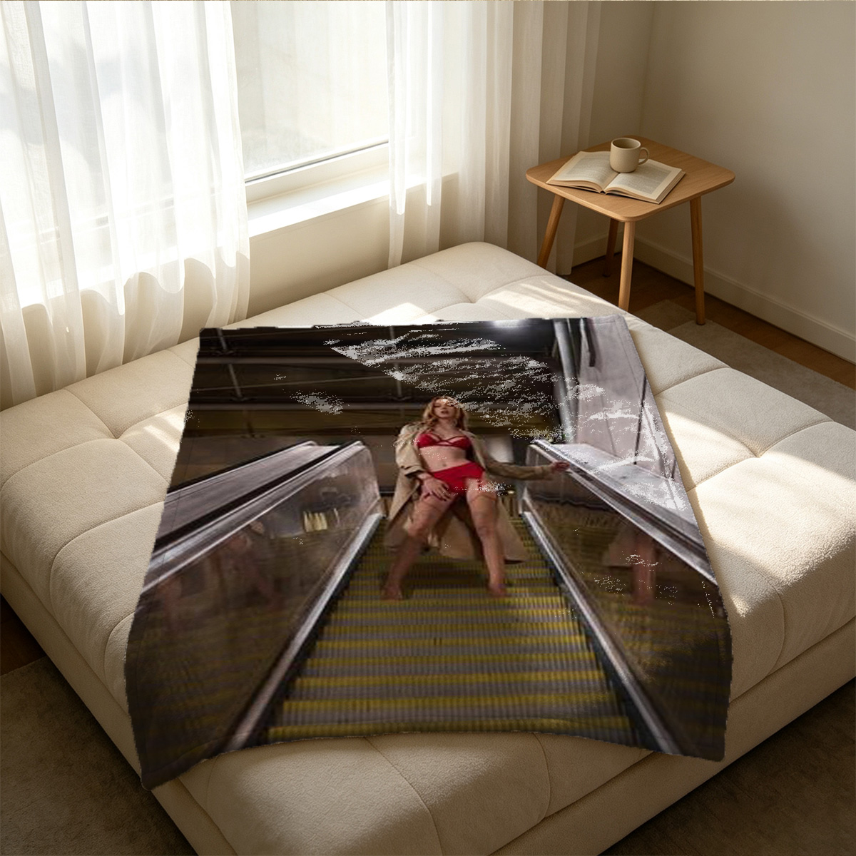 Lee Sung Kyung in a gold bikini. - Blanket