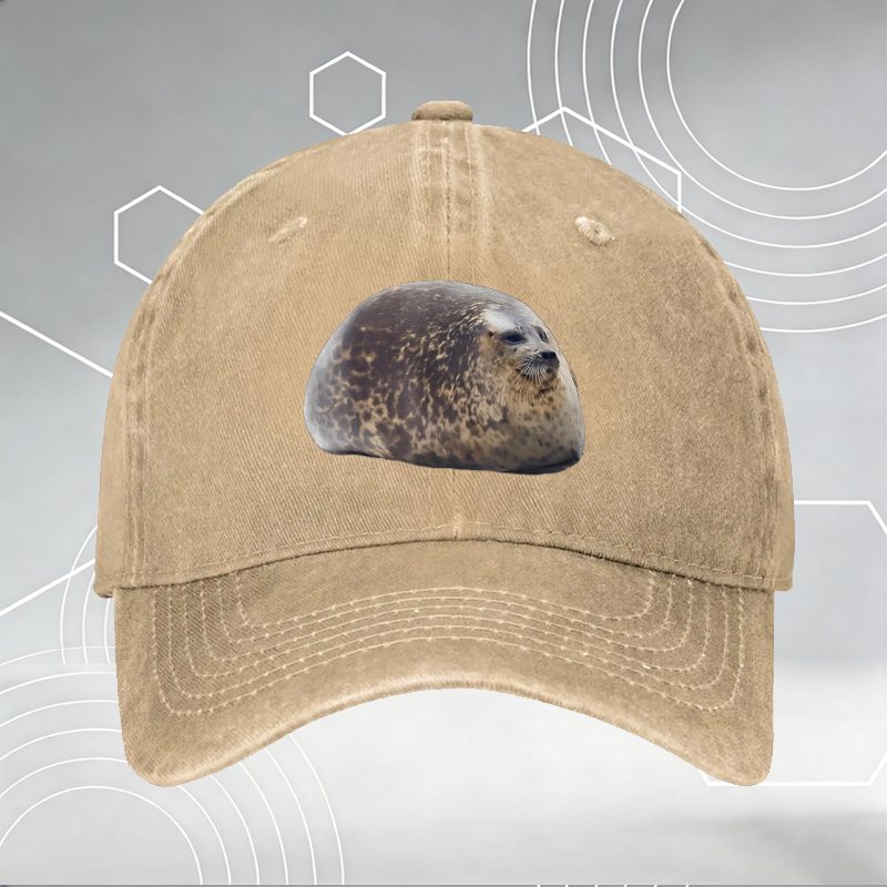 New Baseball Cap with Cute Snake Eating Noodles Print 