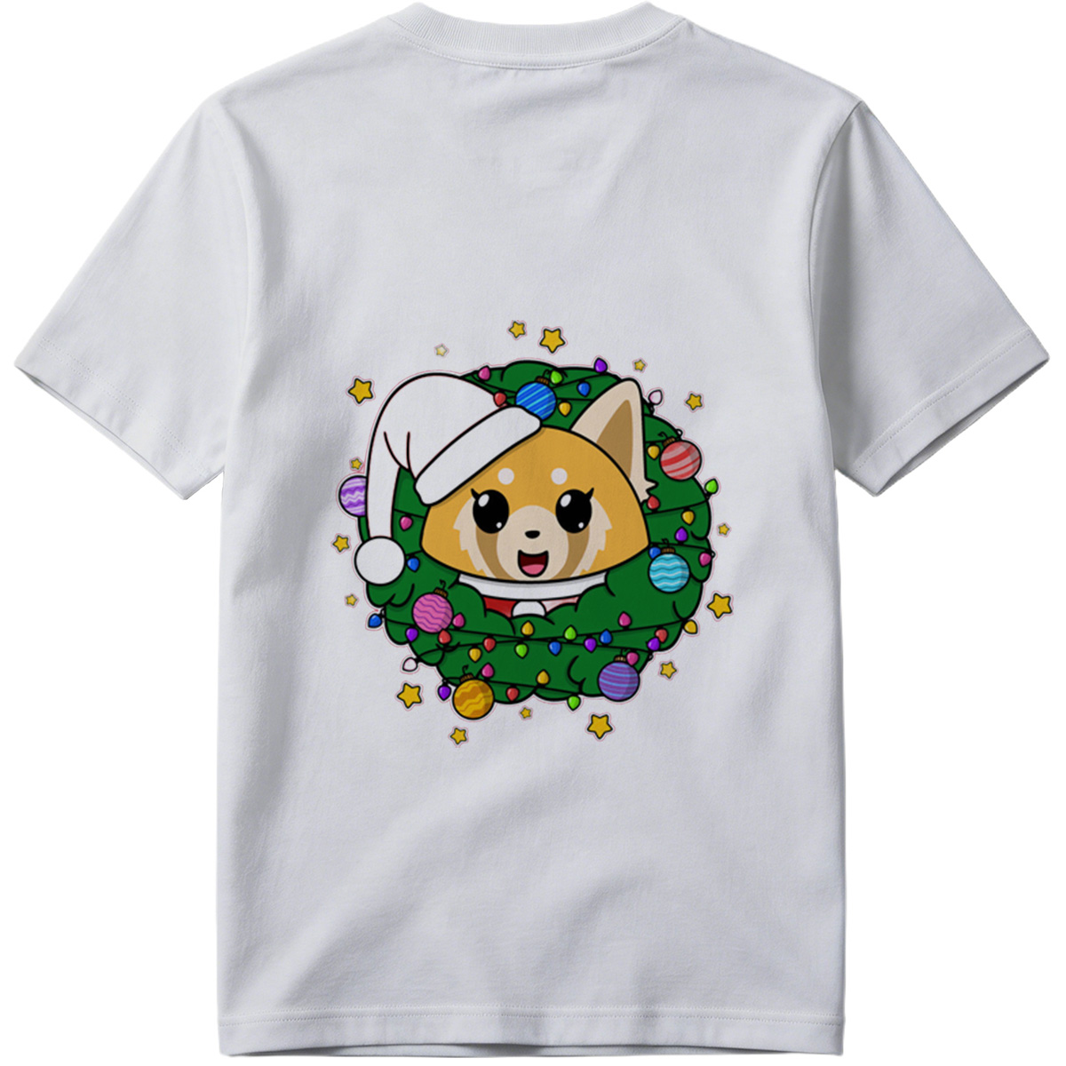 Chibi Dog in Christmas Wreath - Tee