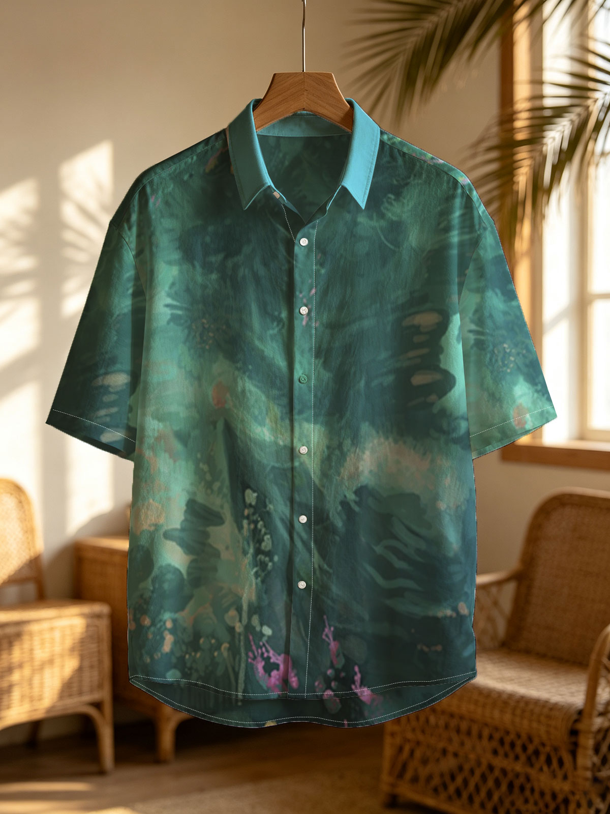 Underwater Scene with Colorful Fish and Coral -  Shirt