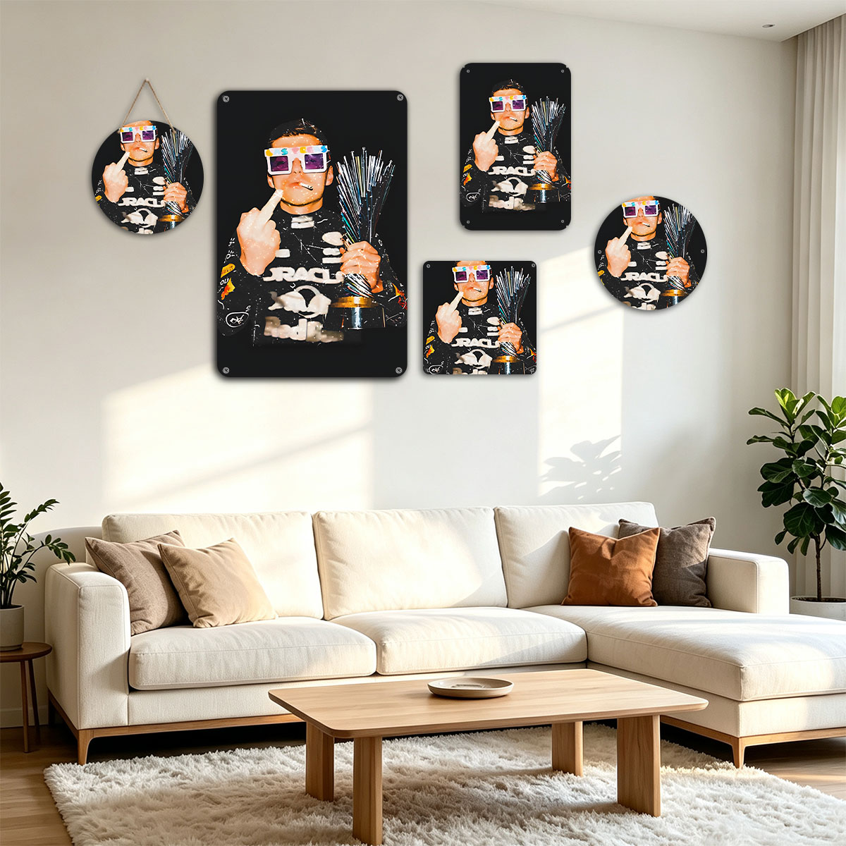 Man in Colorful Glasses Holding Sparklers and Smoking - painting