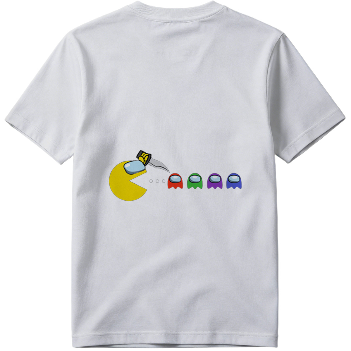 Pac-Man Meets Among Us Characters - Tee