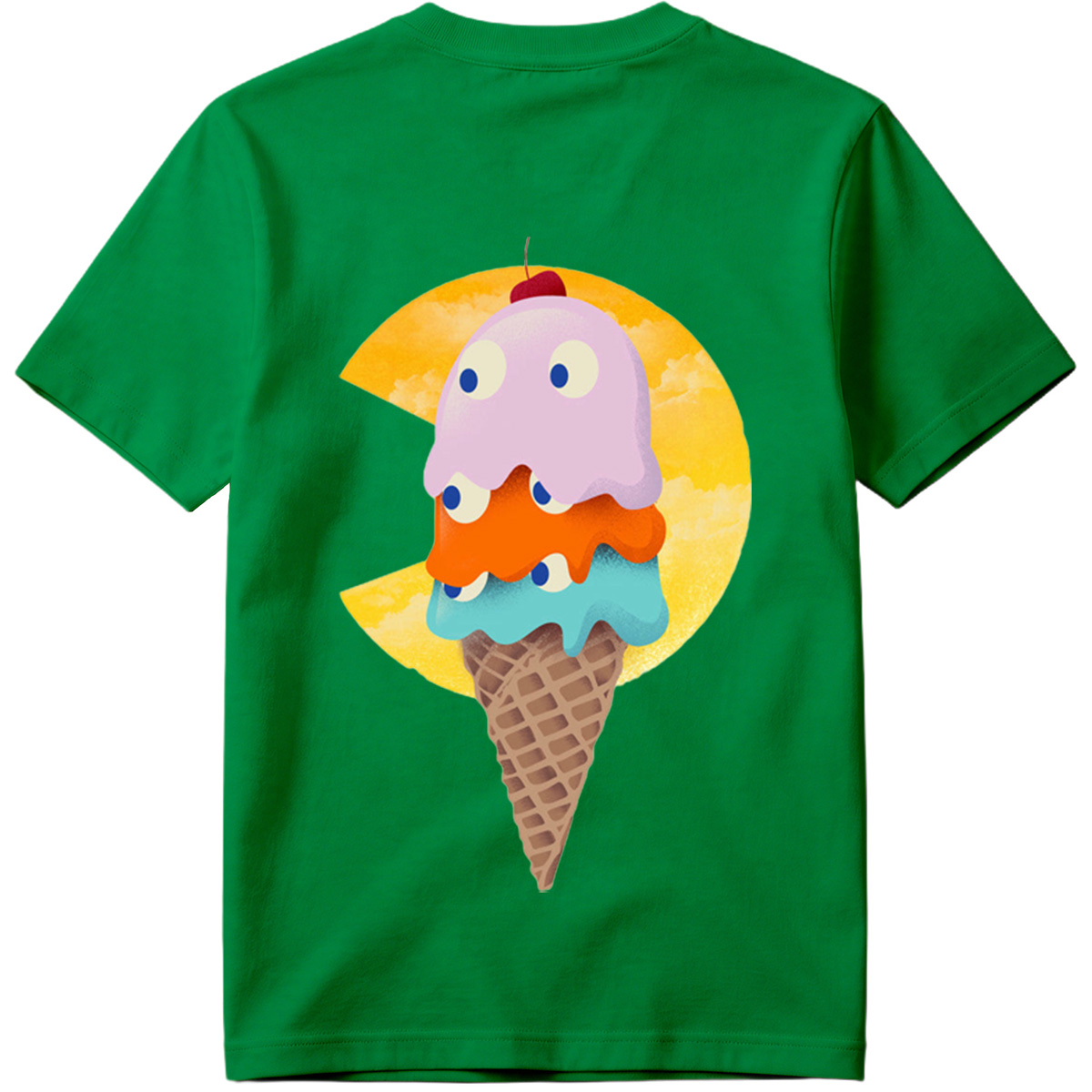 Pac-Man Ice Cream Cone - Tee