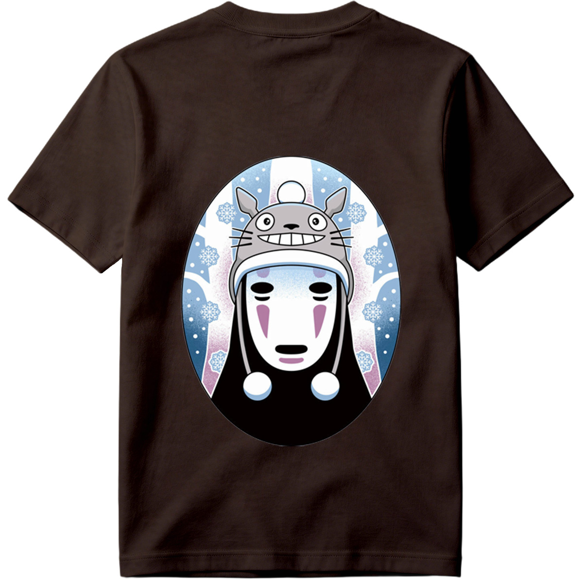 Totoro and No-Face Winter Fusion - Tee