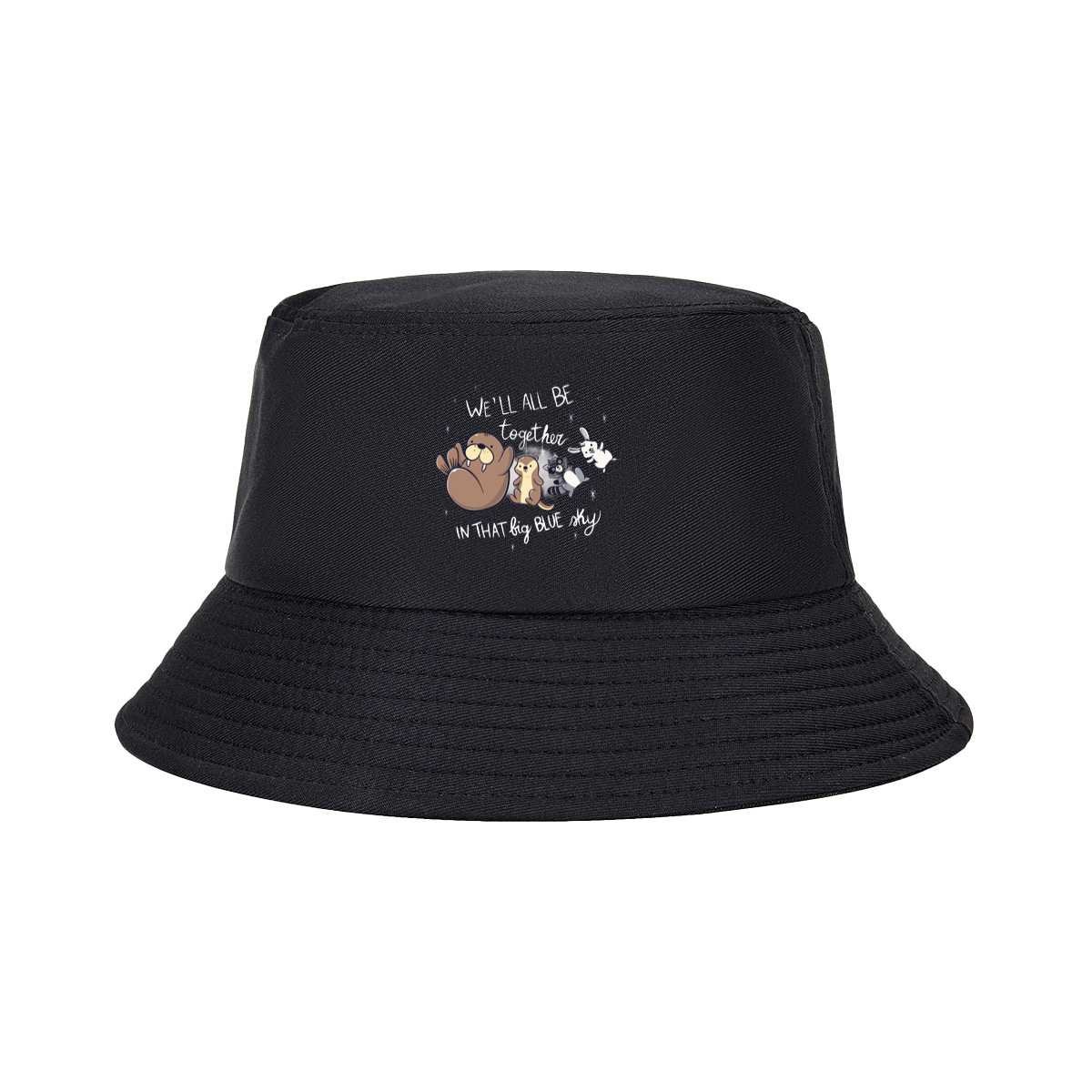 We'll All Be Together in That Big Blue Sky - Otter, Raccoon, Rabbit, and Marmot - Fisherman's Hat