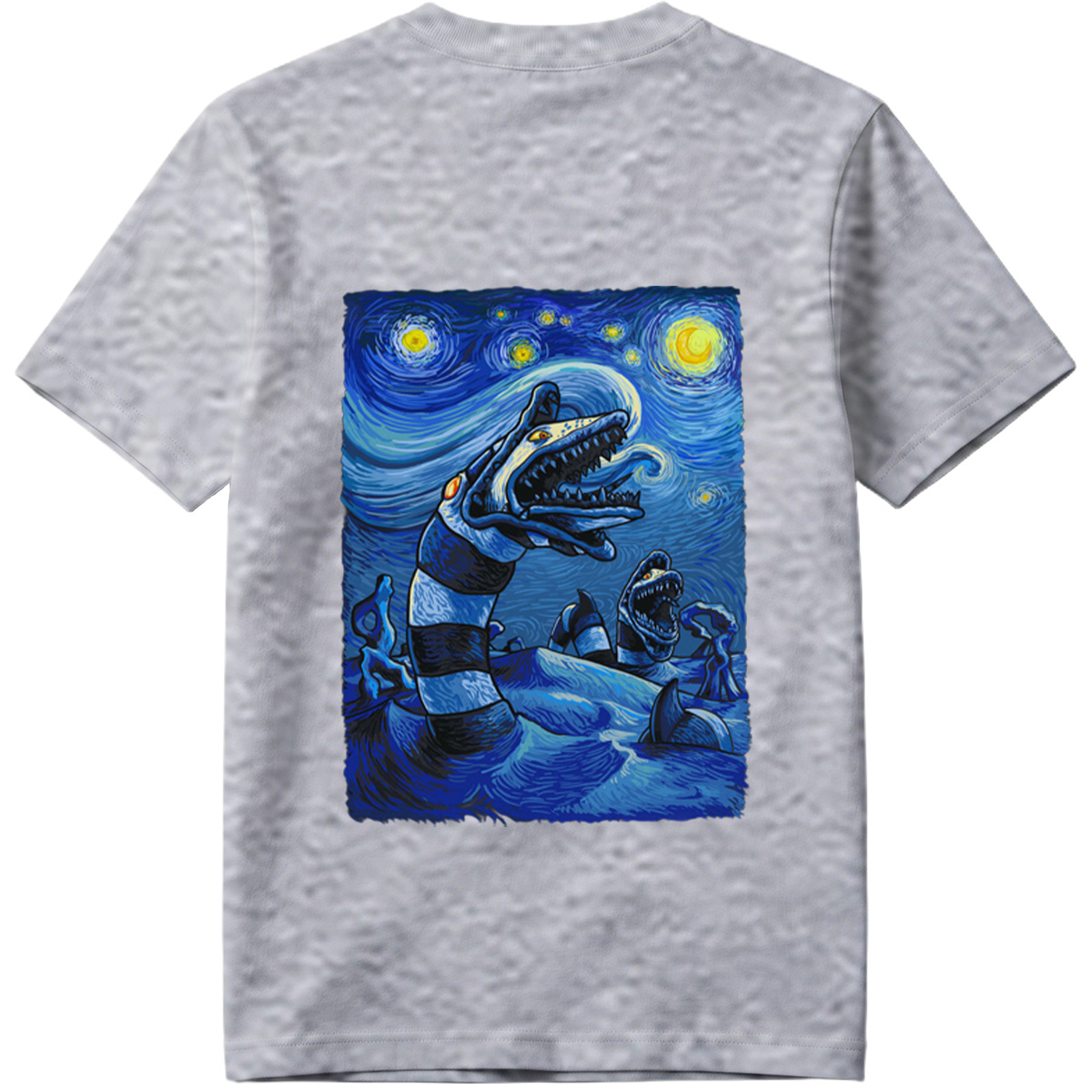Starry Night with Loch Ness Monster - Tee
