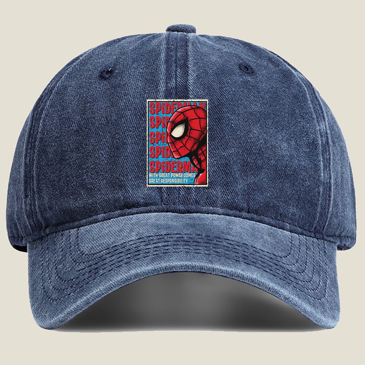 Spider-Man: With Great Power Comes Great Responsibility - Washed Denim - Baseball Cap