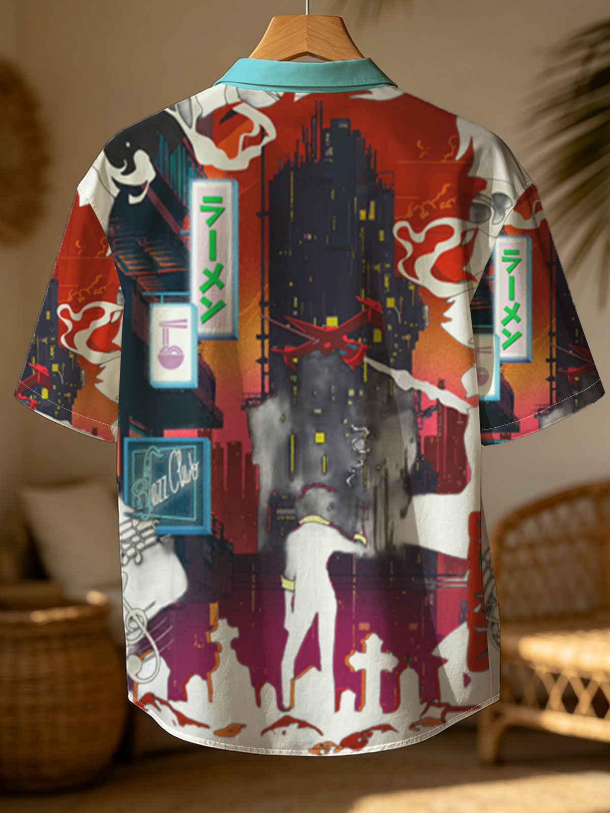 Cowboy in Neon City: Ramen, Jazz Club, and Flying Plane -  Shirt