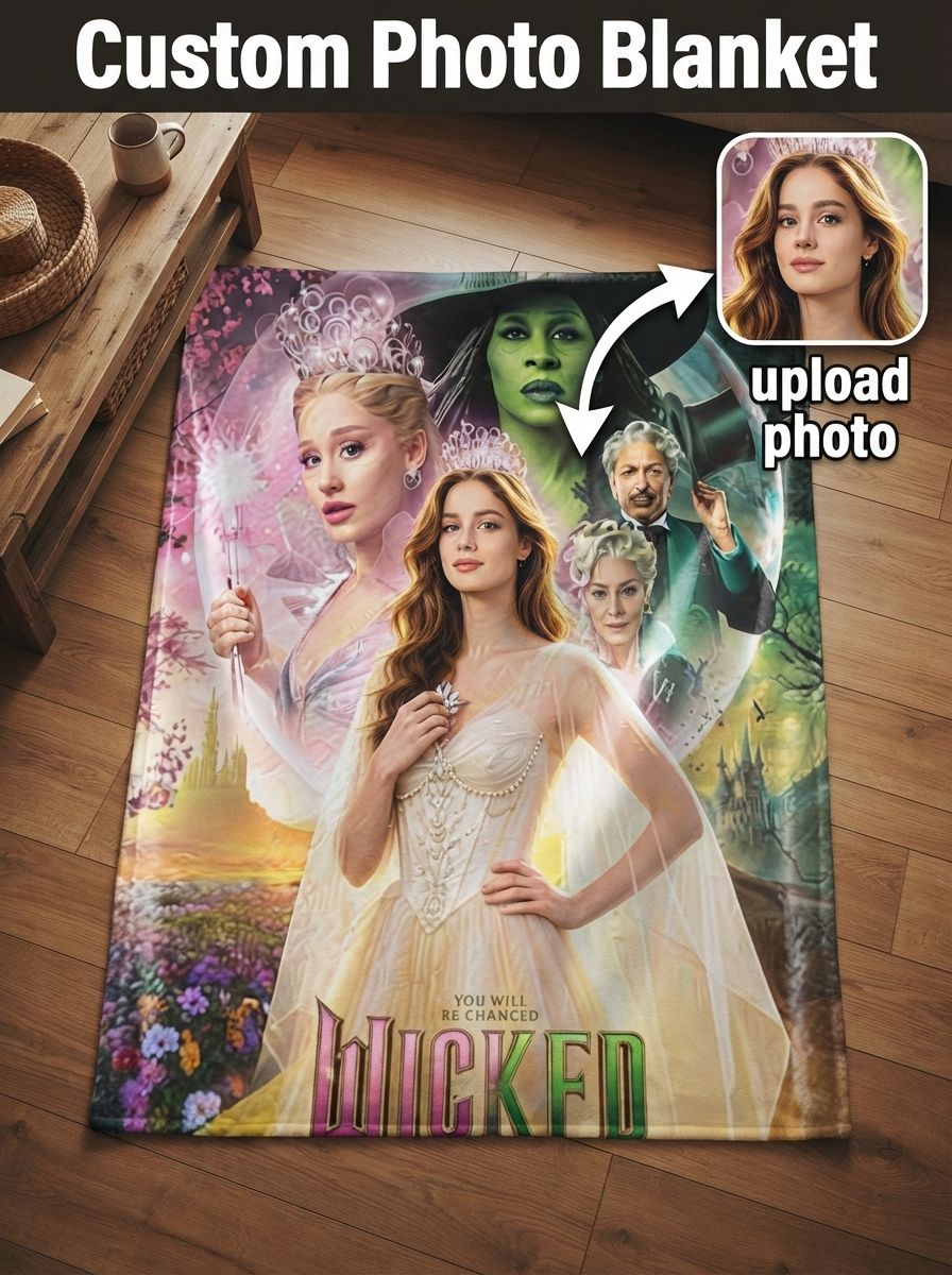Custom Photo Face Blanket Personalized Flannel Throw Ultra Soft Anti-Pilling Cozy Bed Couch Gift