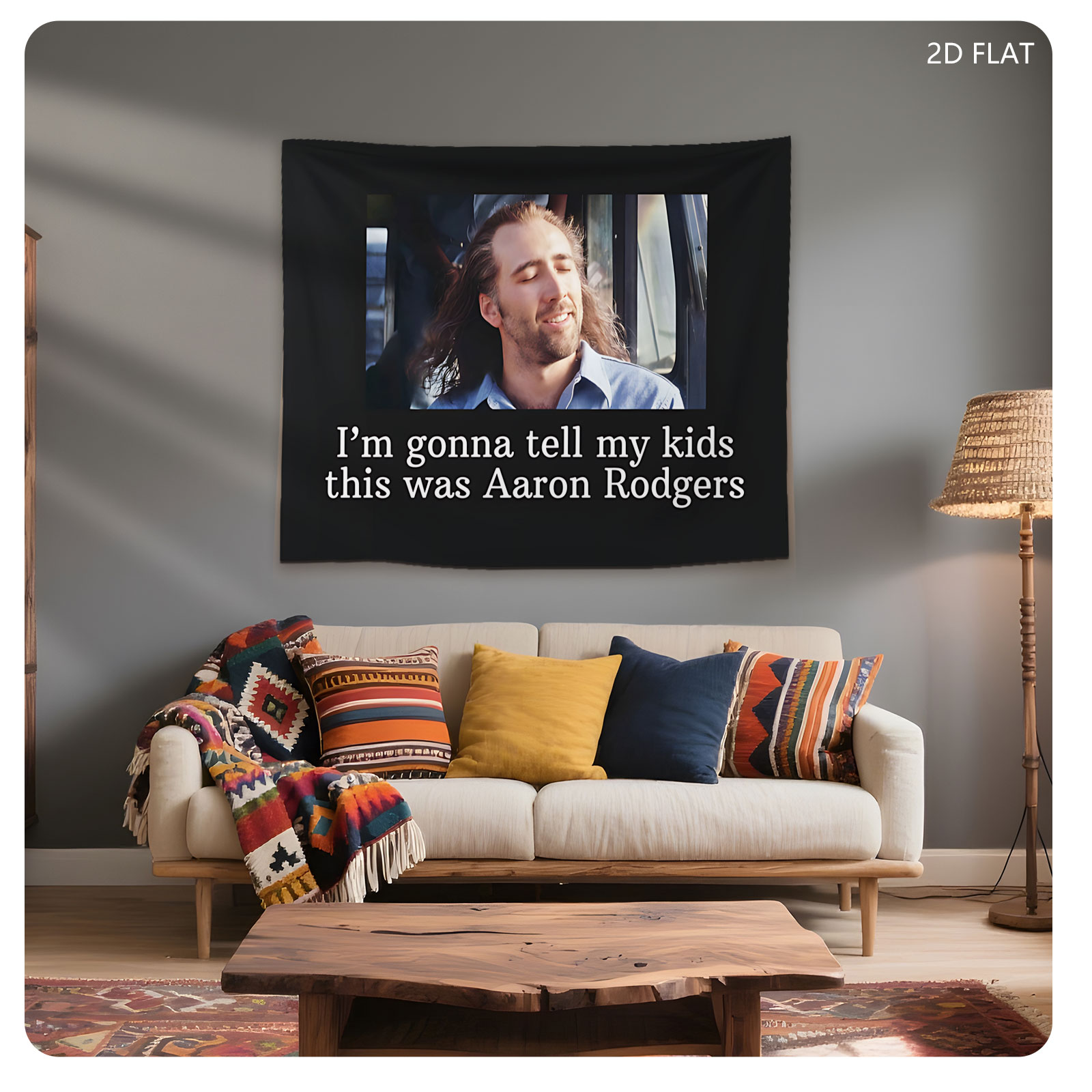 Aaron Rodgers in a Car, Meme with Text 