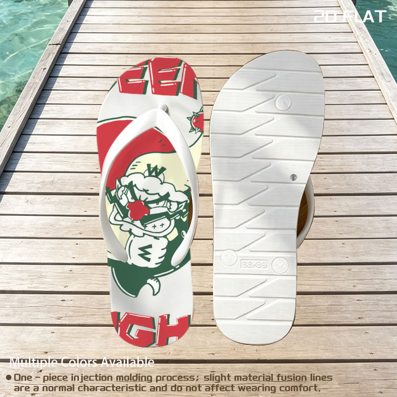 Been Naughty: Santa with a Mischievous Twist -  flip-flops