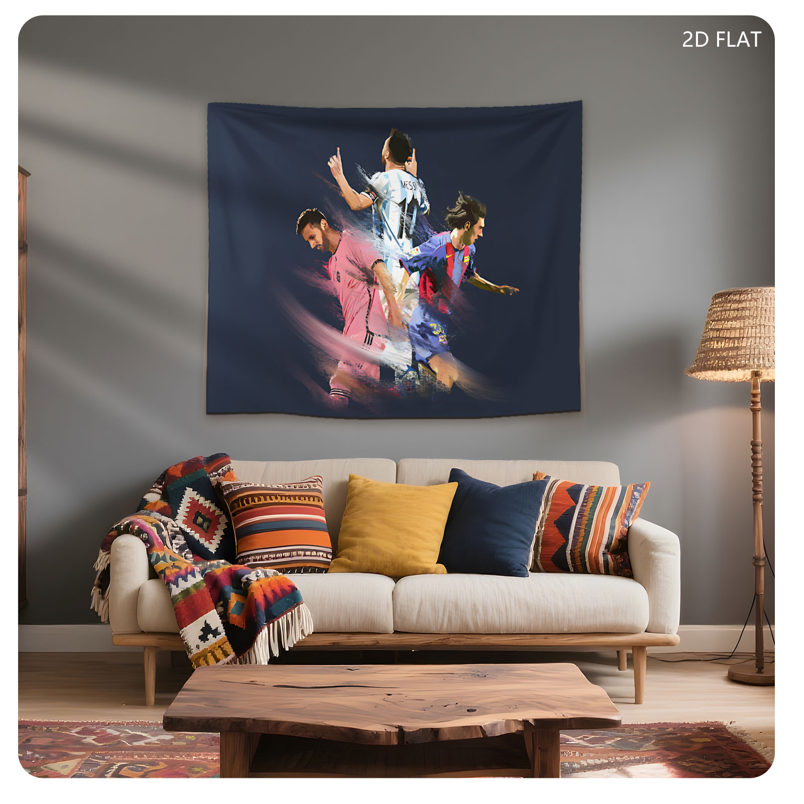 Lionel Messi in Action: Argentina, Barcelona, and Inter Miami Moments - Tapestry