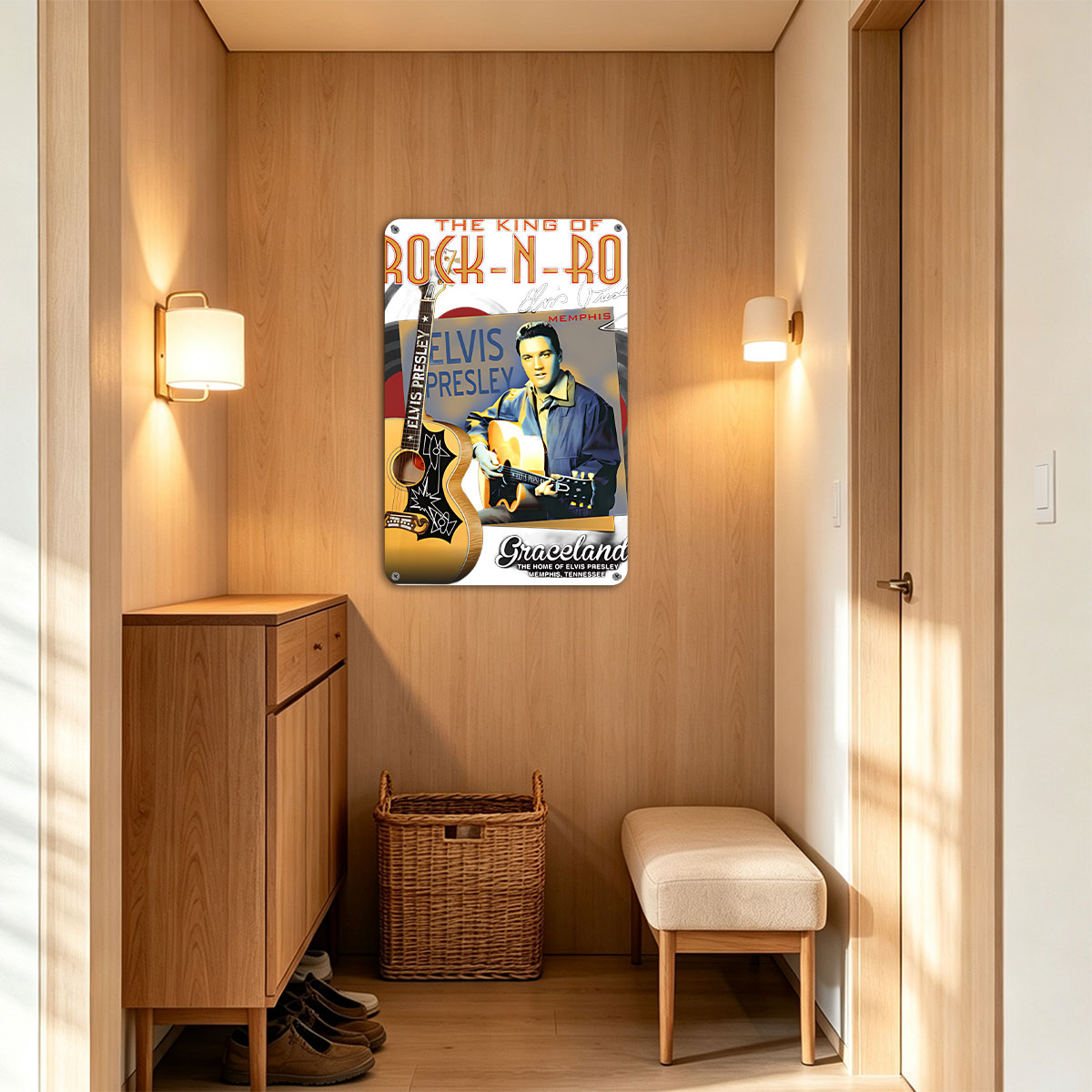 Elvis Presley: The King of Rock-N-Roll at Graceland, Memphis, Tennessee - painting