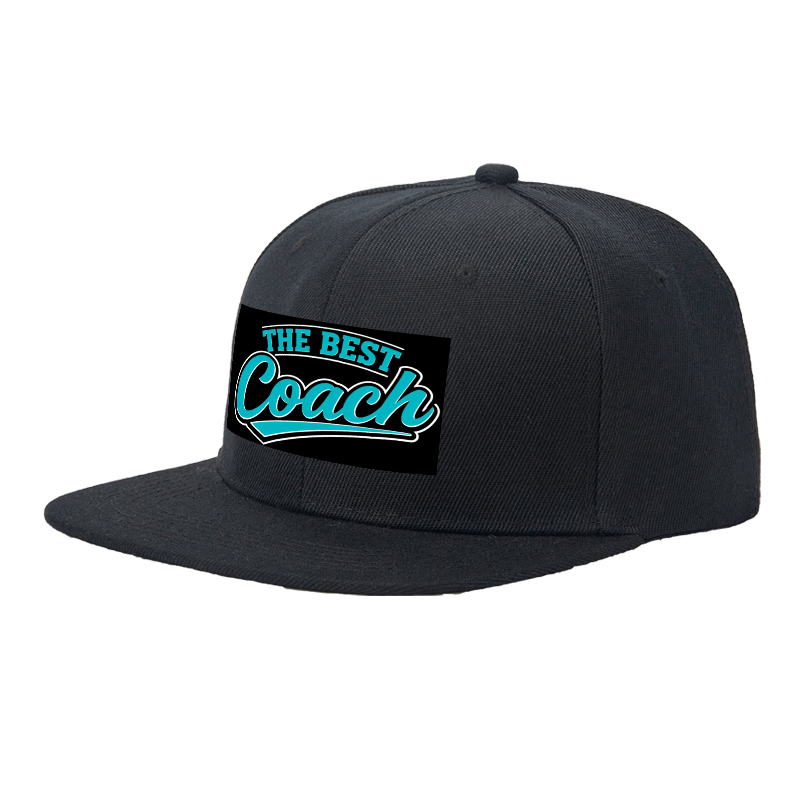 Flat Brim Baseball Cap The Best Coach Script Logo Streetwear Underground Skate Style Basketball Court Skatepark Urban Lifestyle Hat for Skateboarders Rappers Streetwear Enthusiasts