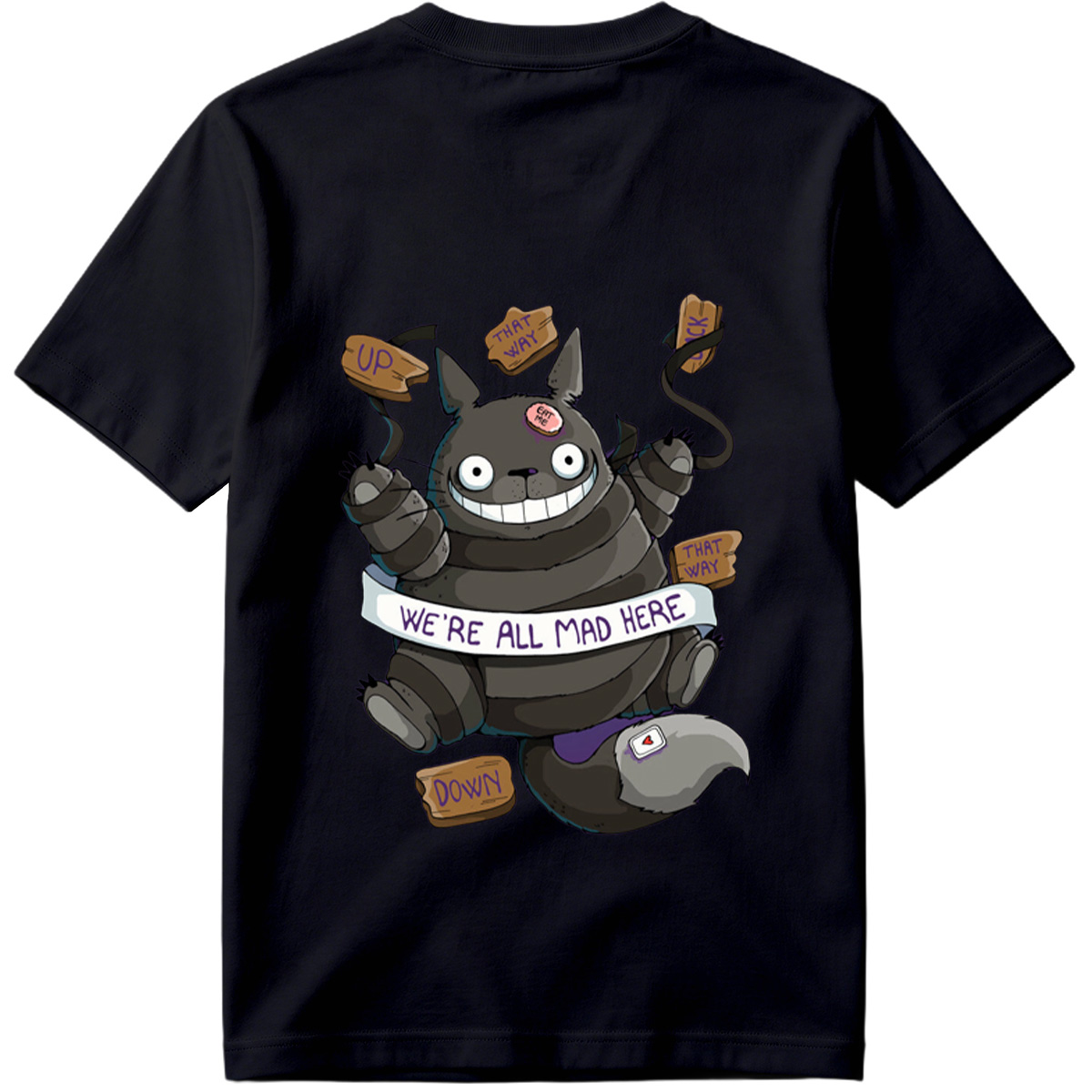 Totoro Meets Alice in Wonderland: We're All Mad Here - Tee