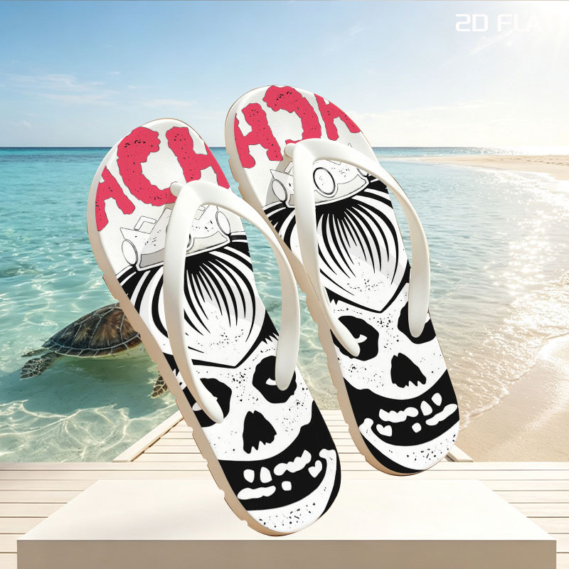 Peaches - Skull Queen with Crown -  flip-flops