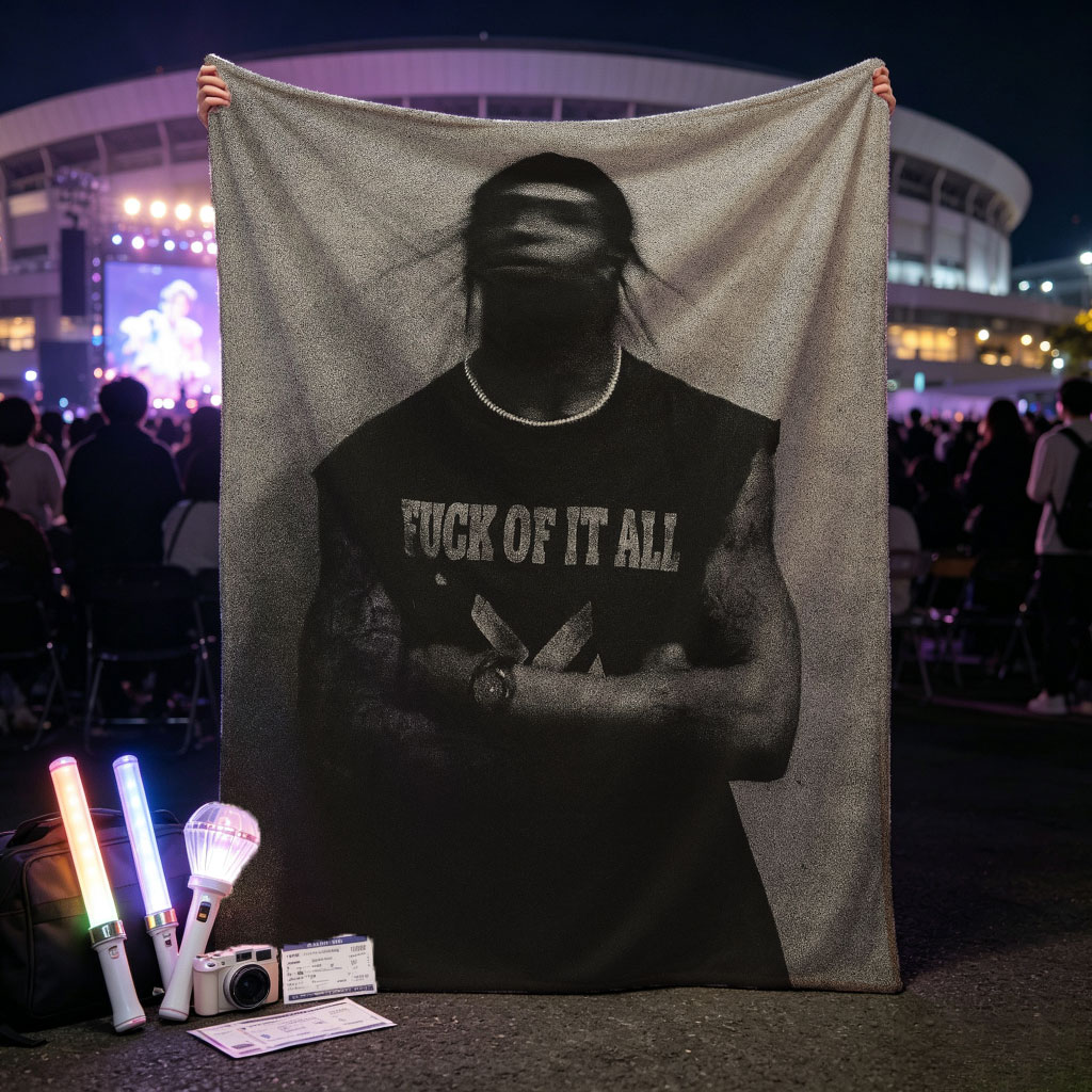 Drake in a Bold Statement: Black and White Portrait with 