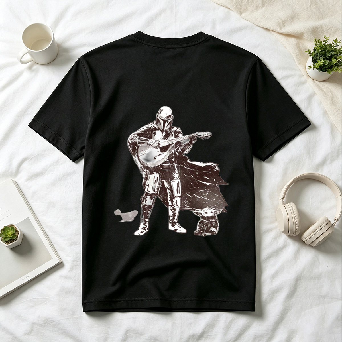 The Mandalorian and Grogu Playing Guitar - Tee