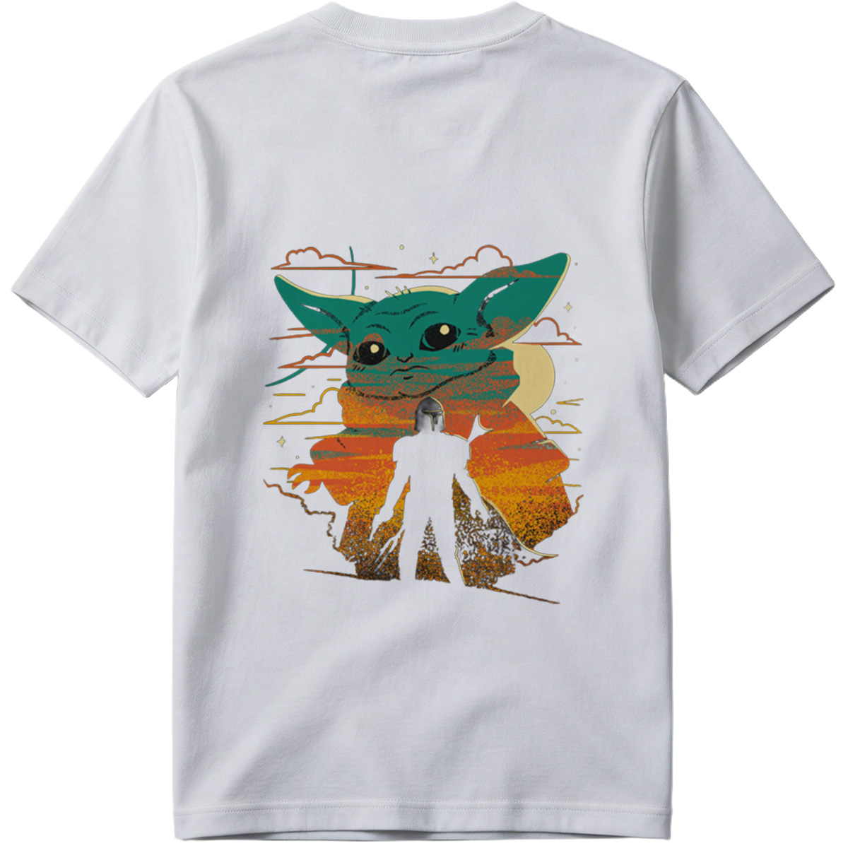 The Mandalorian and Grogu Sunset Silhouette - Tee