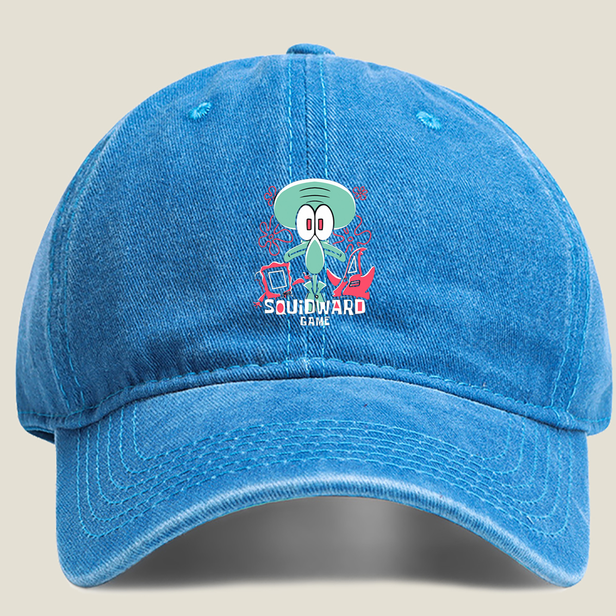 Squidward Game - Washed Denim - Baseball Cap