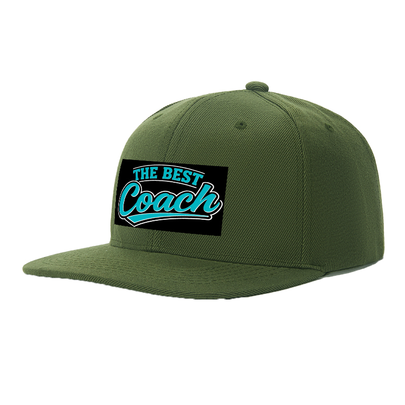 Flat Brim Baseball Cap The Best Coach Script Logo Streetwear Underground Skate Style Basketball Court Skatepark Urban Lifestyle Hat for Skateboarders Rappers Streetwear Enthusiasts