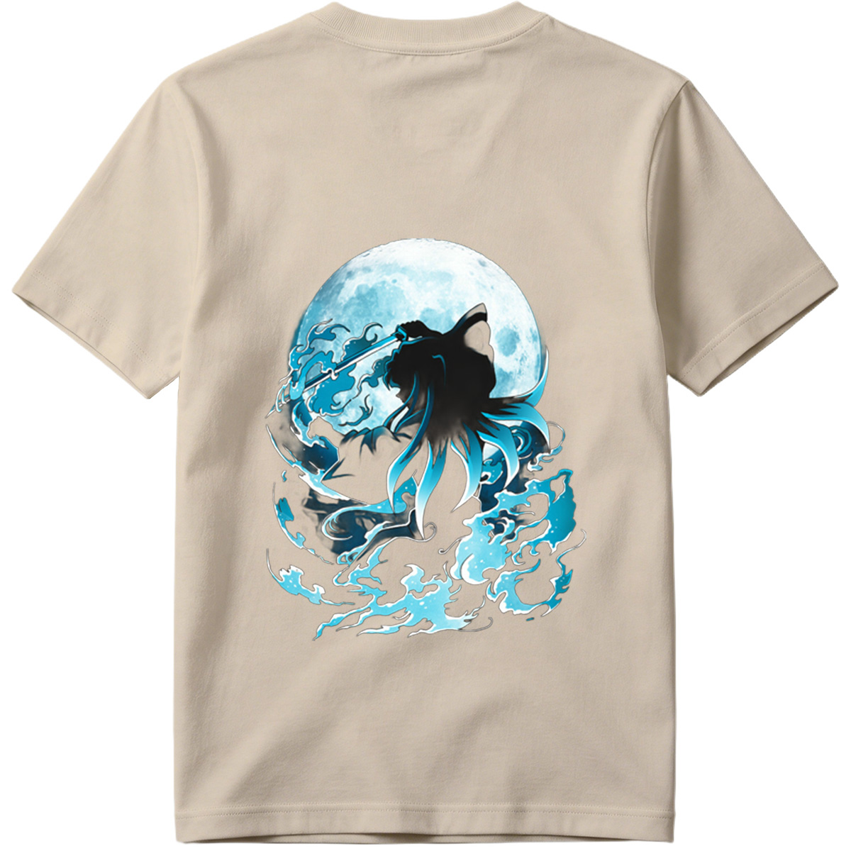 Samurai Warrior Under Full Moon - Tee