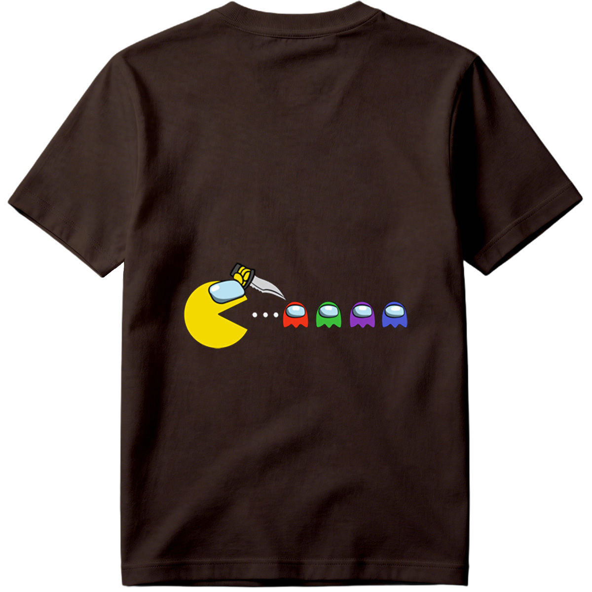 Pac-Man Meets Among Us Characters - Tee