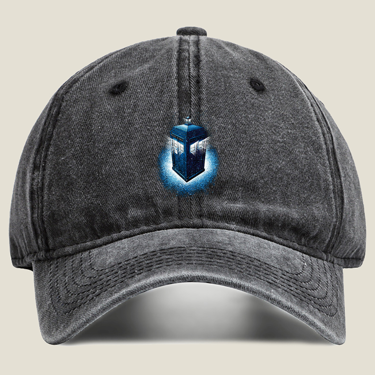 TARDIS in Space - Washed Denim - Baseball Cap