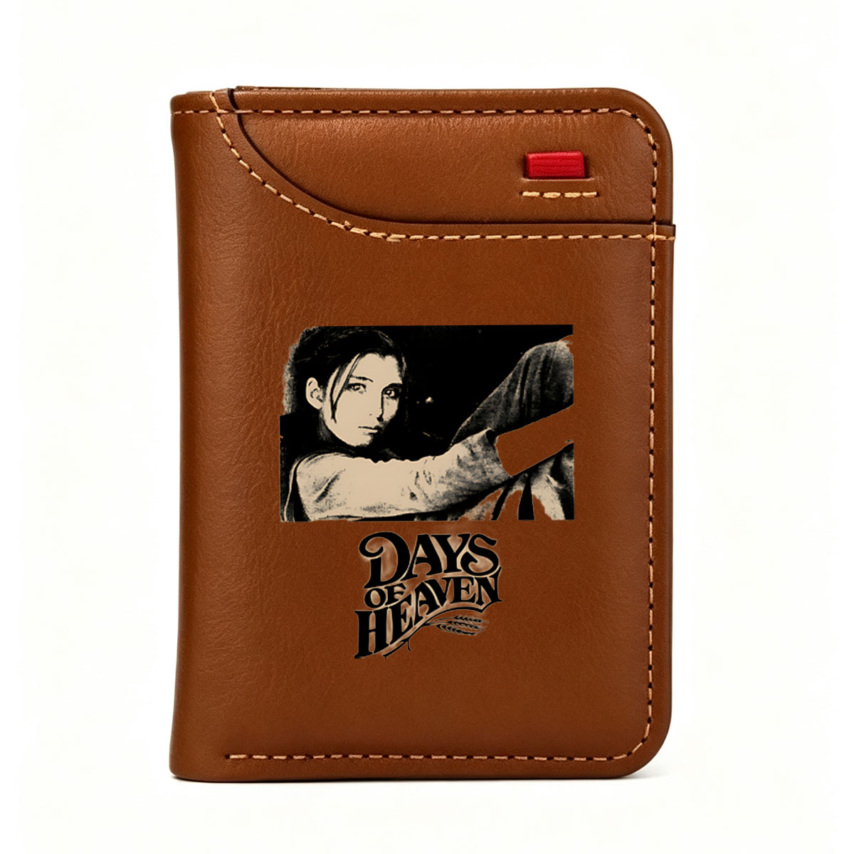 Days of Heaven: A Woman's Gaze in Monochrome - Vertical Style Wallet