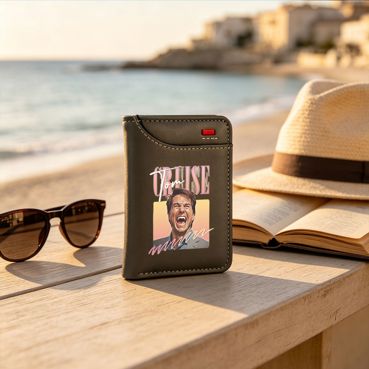 Tom Cruise Screaming Portrait Art - Vertical Style Wallet