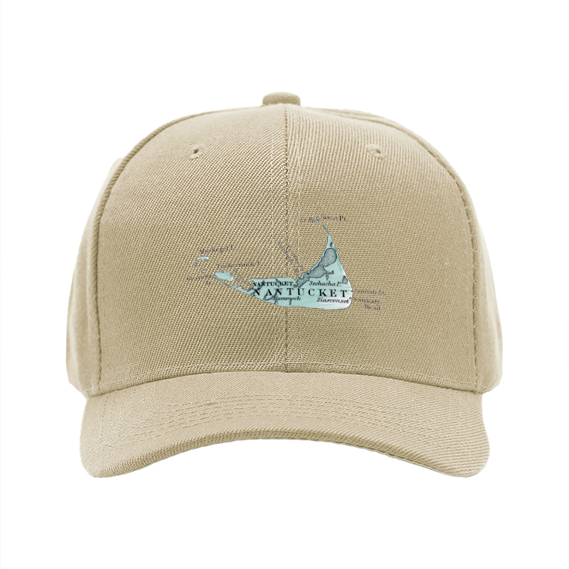 1pc New Baseball Cap with Nantucket Island Print and Text Design Unisex Adjustable Hat for Outdoor Activities Travel and Casual Wear Suitable for Adults and Teens