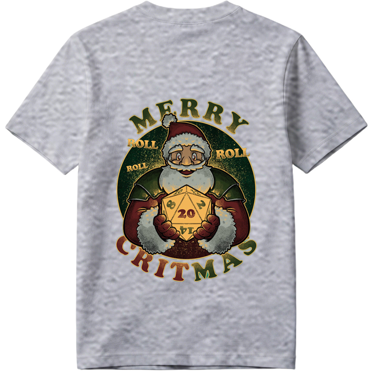 Merry Rollmas: Santa with D20 - Tee