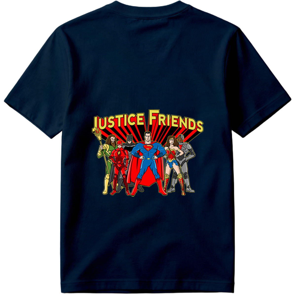 Justice League: Superman, Batman, Wonder Woman, The Flash, Aquaman, Cyborg - Tee
