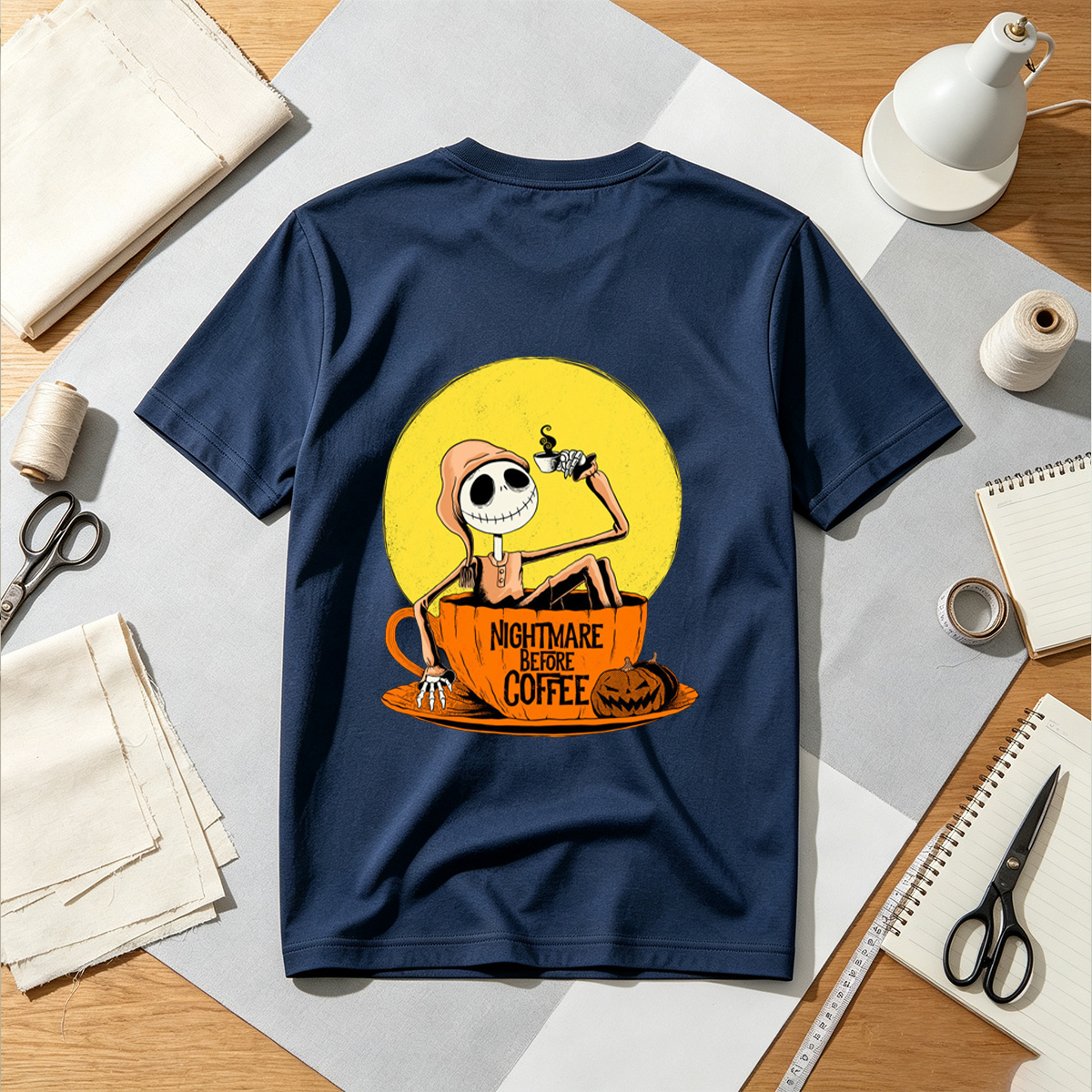Jack Skellington in Coffee Cup - Nightmare Before Coffee - Tee